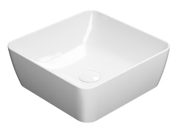 NUBES 38X38 - Countertop square ceramic washbasin by GSI ceramica - view 2